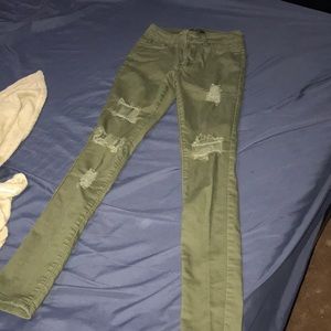 skinny ripped jeans.